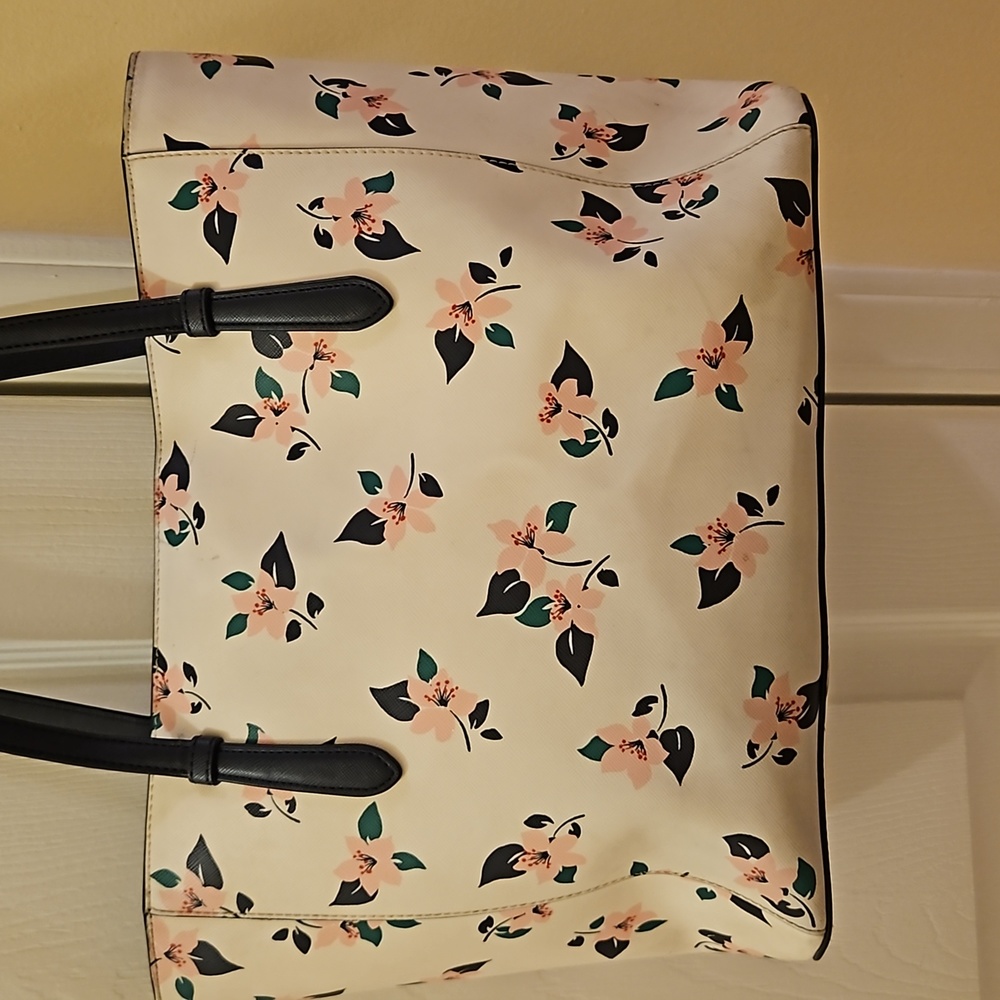 Kate Spade Floral Tote Bag - Cream and Black - Picture 4 of 16